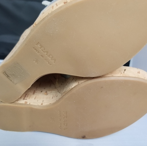 Prada wedge cork heel sandals - Picture 7 of 7